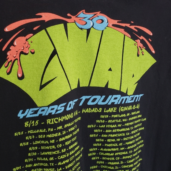 GWAR 30 years black concert tshirt - Picture 6 of 6